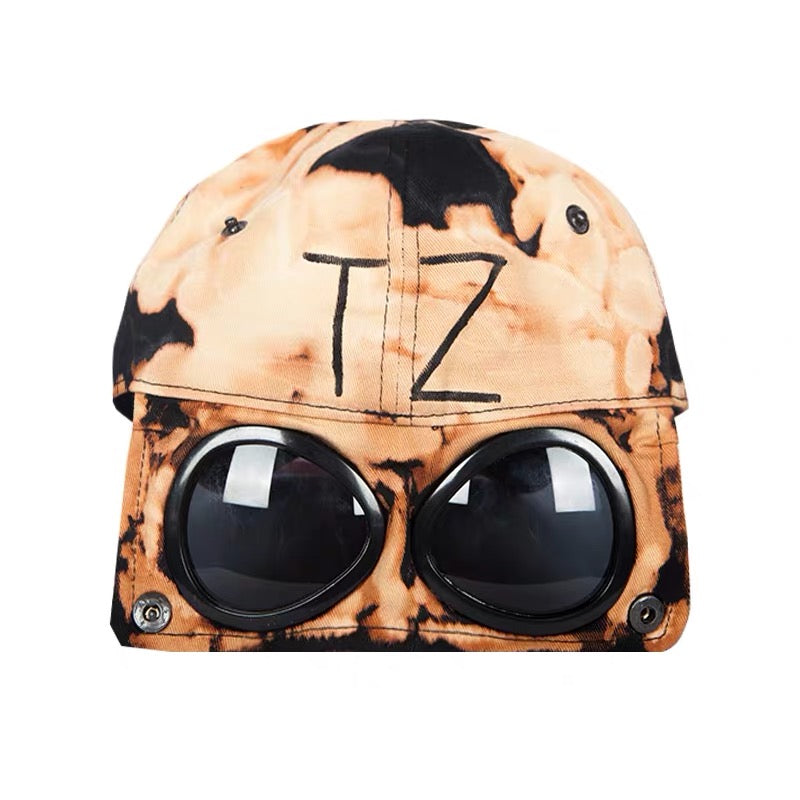 Original Custom Tie Dyed Alien Eye Mask Crved Brim Hat