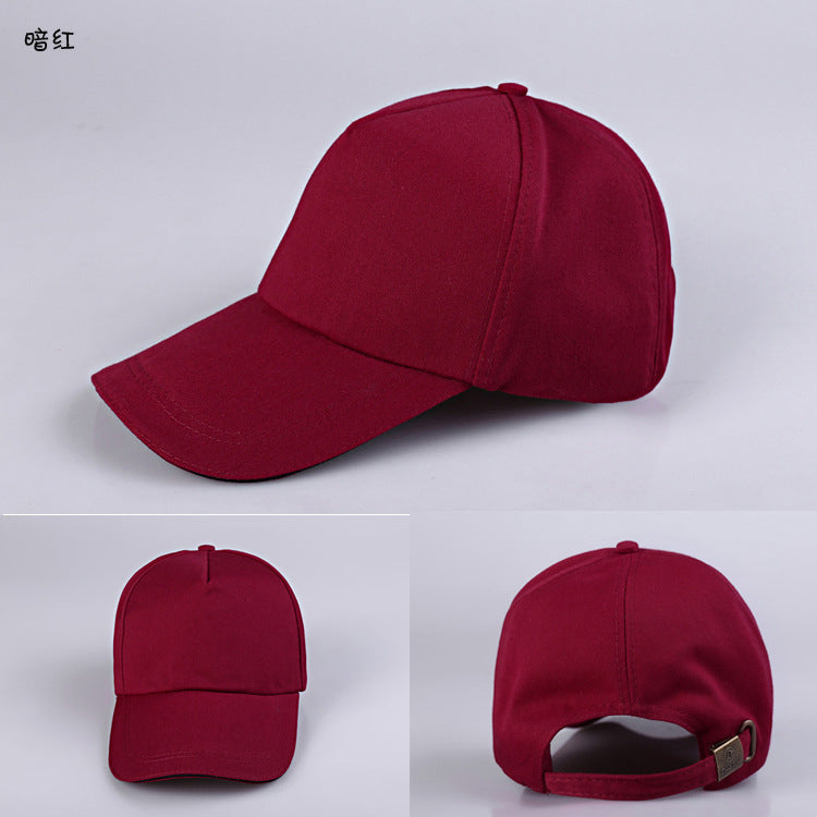 Wholesale Cotton Advertising Custom Color Baseball   Hat Blank Printing Advertising Peaked  Ap