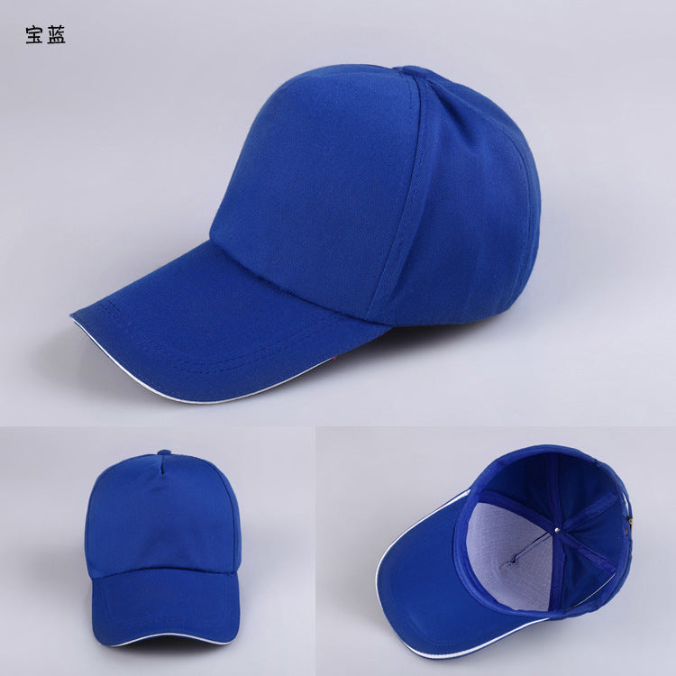 Wholesale Cotton Advertising Custom Color Baseball   Hat Blank Printing Advertising Peaked  Ap