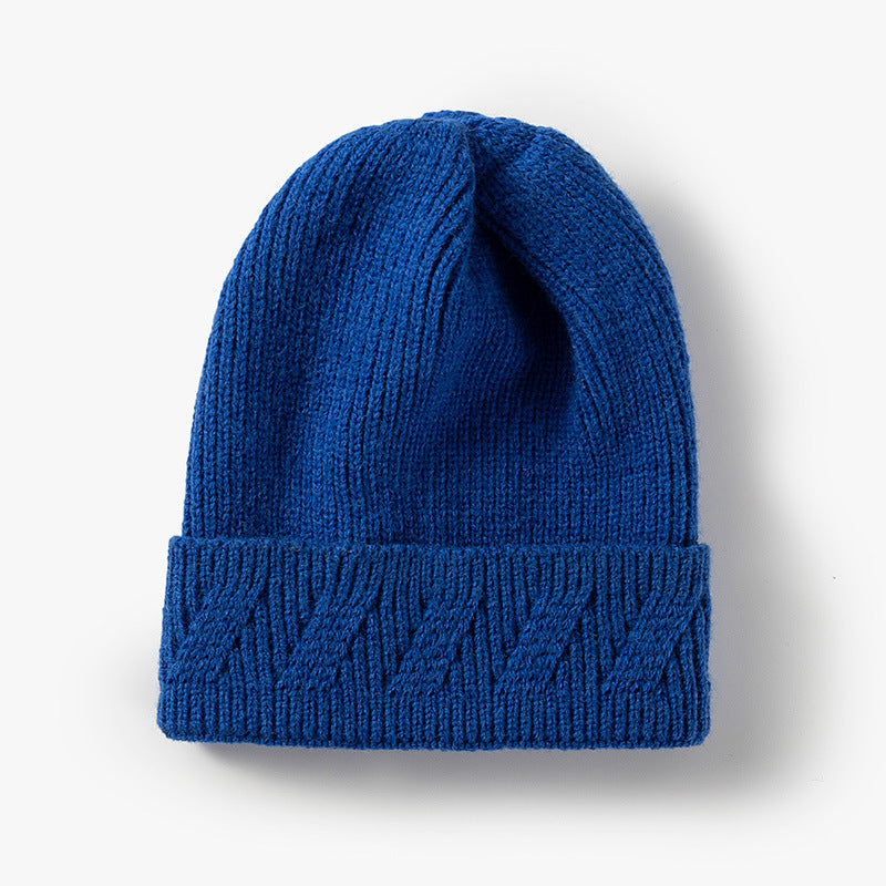 Fashion Knitted Hat Custom Light Version Flanging Woolen Hat