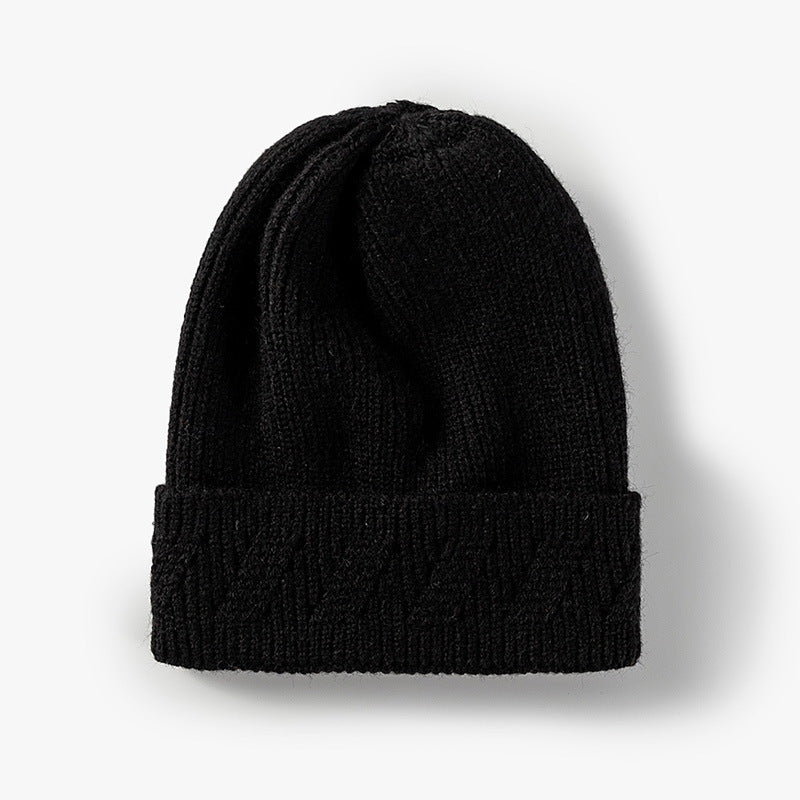 Fashion Knitted Hat Custom Light Version Flanging Woolen Hat