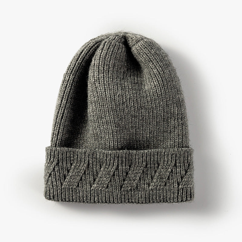 Fashion Knitted Hat Custom Light Version Flanging Woolen Hat