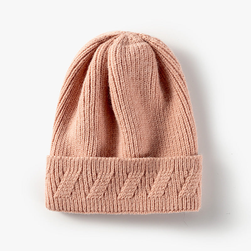 Fashion Knitted Hat Custom Light Version Flanging Woolen Hat