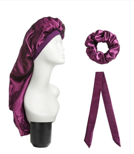 Dirty Braided Hair Care Long Tube Hat Turban Three-piece Wide Brim Home Hat Spot Wholesale Custom